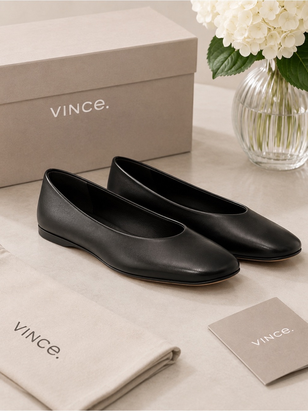 Vince Women's Leah Slip on Ballet Flats Color Black Size 6.5 NWT